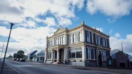 Naklejka premium Historic Building Facade with Ornate Details