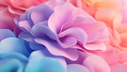 Fototapeta premium A beautiful close-up of pastel colored flowers with soft petals, perfect for spring or floral-themed designs.