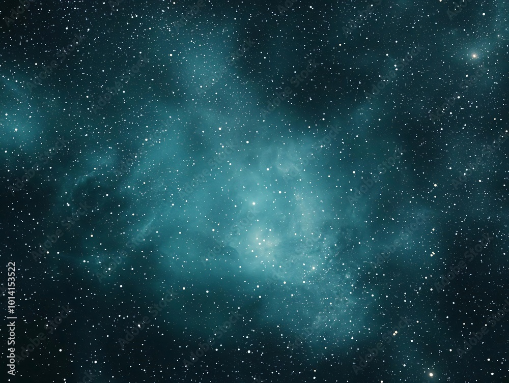 Canvas Prints a mesmerizing view of deep space with shimmering stars and a mystical cloud of cosmic dust, evoking 