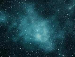 Obraz premium A mesmerizing view of deep space with shimmering stars and a mystical cloud of cosmic dust, evoking wonder and exploration.