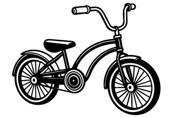 Cute Tricycle silhouette minimalistic vector art illustration