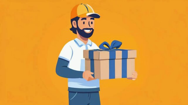person with gift box