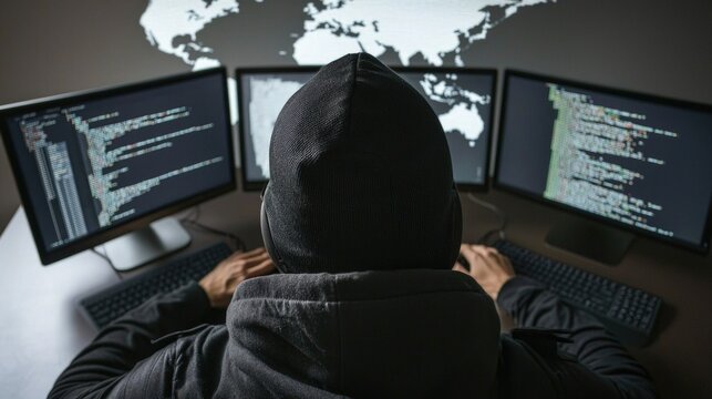 Cyber Specialist: A hacker skillfully navigating through intricate systems and networks, orchestrating complex operations and cyber strategies required in the world of cybersecurity and hacking.