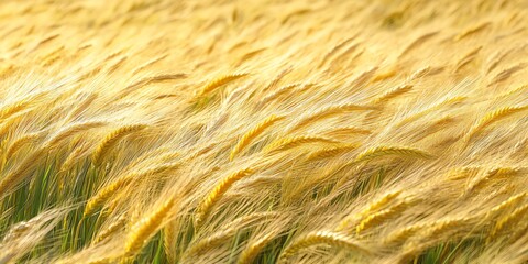Fototapeta premium A close-up shot of golden wheat stalks swaying in the wind.