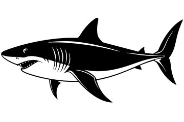 Cute Dolphin silhouette minimalistic vector art illustration
