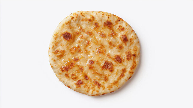 paratha isolated on white background top view