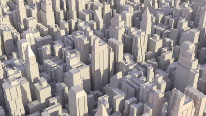 The city image for real estate or property concept 3d rendering.