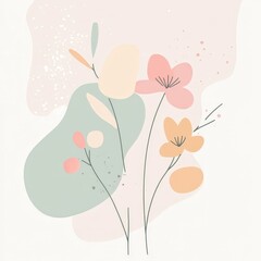 Minimalist quote design with soft pastel colors and elegant fonts, ideal for a positive and calm Facebook post.
