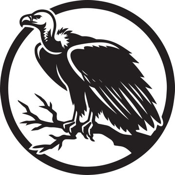 recommend clip art: logo Vulture silhouette vector black and white