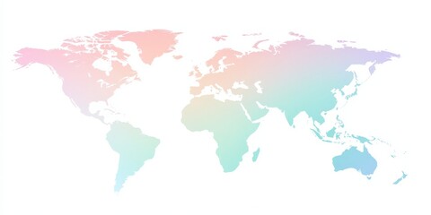 Obraz premium Colorful World Map Illustration.
