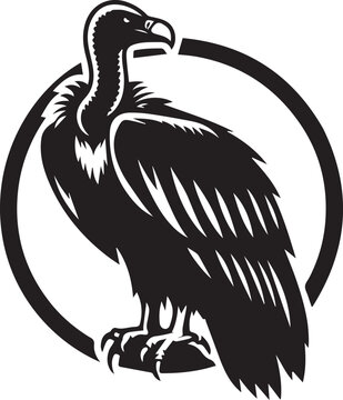 recommend clip art: logo Vulture silhouette vector black and white
