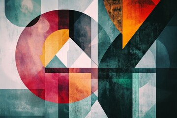 Inspirational quote with overlapping geometric shapes in transparent layers, creating depth and interest.