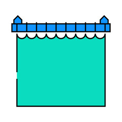 chromakey for make video effect line icon vector. chromakey for make video effect sign. isolated symbol illustration