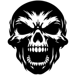 Demon skull silhouette