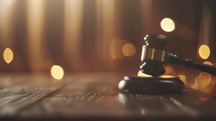 Close-up of a wooden gavel on a desk symbolizing the authority of election rules. law,justice,legality,legitimacy,power,authority,influence,dominance