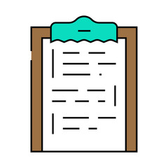 scenario movie line icon vector. scenario movie sign. isolated symbol illustration