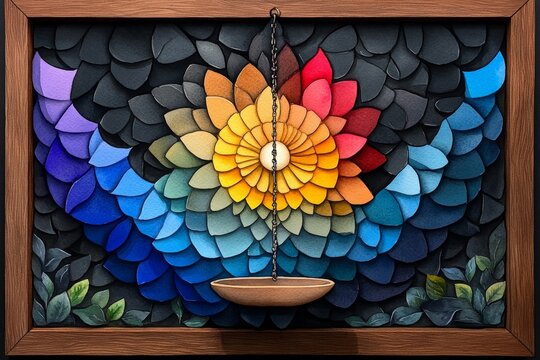 Watercolor depiction of a utilitarian ethical dilemma, with contrasting hues representing the balance of happiness and harm