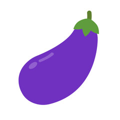 Purple Eggplant icon. Aubergine icon. Vector.