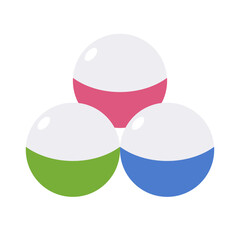 Colorful gacha capsules icon. Vector.