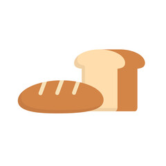 French bread and white bread icon. Vector.