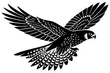 Cute Falcon silhouette minimalistic vector art illustration 