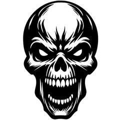 Fototapeta premium Skull silhouette t-shirt design