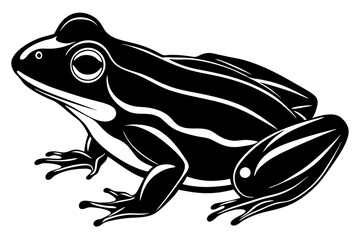 Cute Frog silhouette minimalistic vector art illustration 