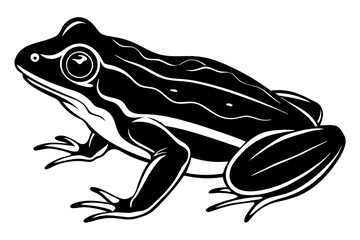 Cute Frog silhouette minimalistic vector art illustration 