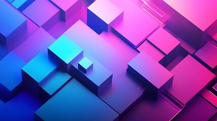 Abstract geometric pattern with vibrant pink and blue colors.