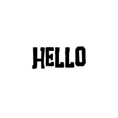 black helo sign on white for your design needs