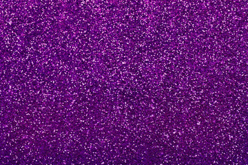 Shiny purple glitter, top view. Halloween background