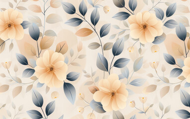 Obraz premium Retro style floral texture art background