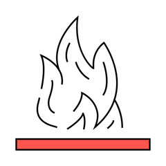flammable container line icon vector. flammable container sign. isolated symbol illustration
