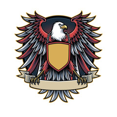 Eagle Emblem Crest Logo Design