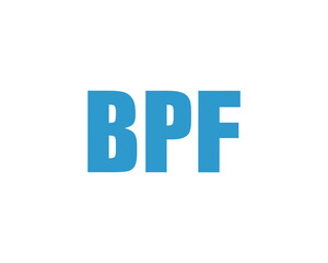BPF logo design vector template. BPF