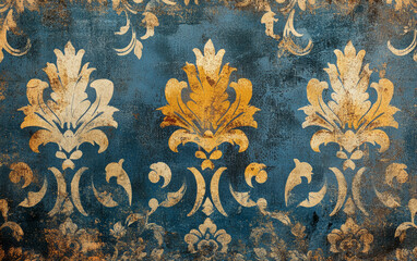 Retro style floral texture art background