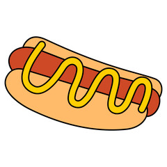 hot dog vector illustration