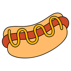 hot dog vector illustration