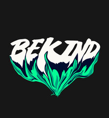 Be Kind, liquid text effects typography t shirt design, motivational typography t shirt design, inspirational quotes t-shirt and poster design