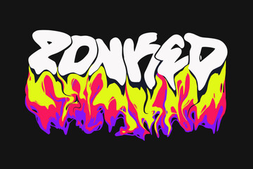 Zonked (so tired), liquid typography t shirt design, motivational typography t shirt design, inspirational quotes t-shirt and poster design