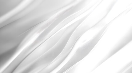 Naklejka premium Abstract white fabric background with soft, flowing waves and subtle texture.