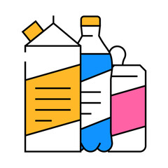 milk drink line icon vector. milk drink sign. isolated symbol illustration