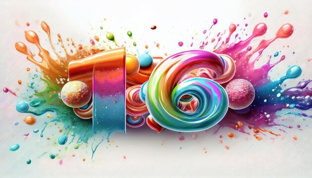 Colorful 16th Birthday Celebration Artwork Design