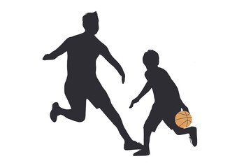 バスケットボール男子試合イラスト