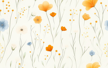 Retro style floral texture art background
