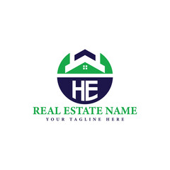 Real Estate Company Logo with House Icon