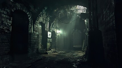 Dark and Eerie Abandoned Alleyway
