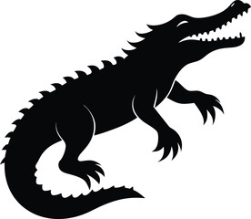Obraz premium Bold Silhouette of a Crocodile