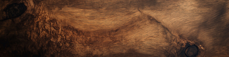 Obraz premium Generative ai. Walnut texture with deep brown tones, blank space on one side.