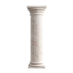 Fototapeta premium Realistic column. Classic antique white columns, roman historical stone pillars.